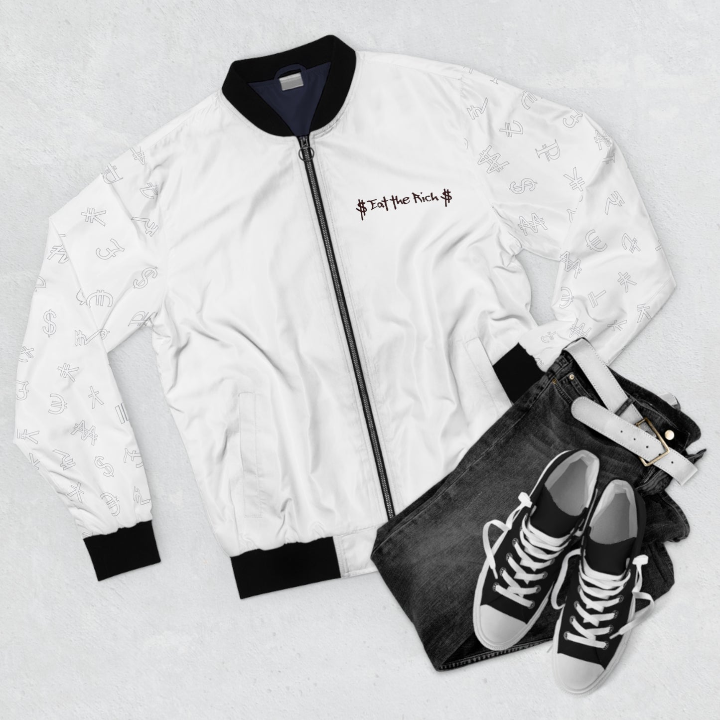 Mr. Money Bomber Jacket (white)